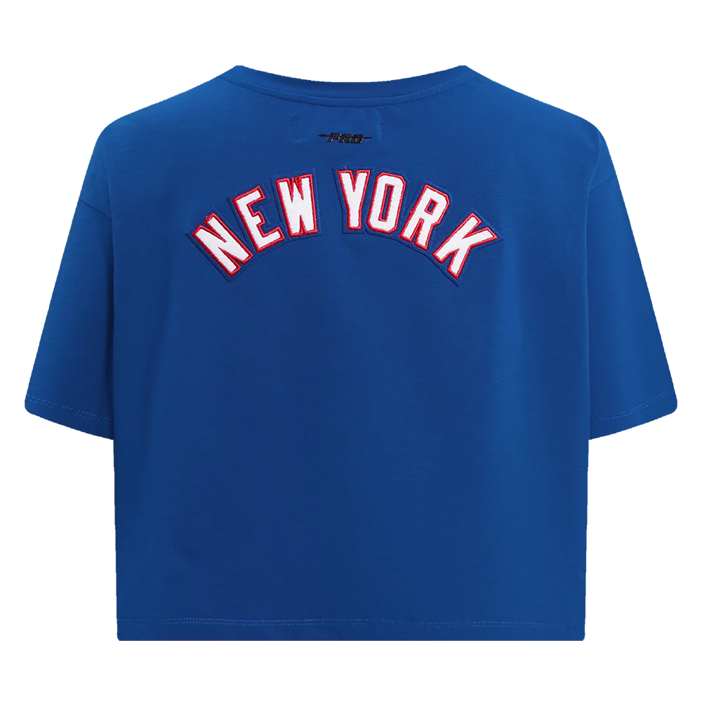NFL NEW YORK GIANTS CLASSIC WOMEN'S SINGLE JERSEY BOXY TEE (DODGER BLUE) - Image 4