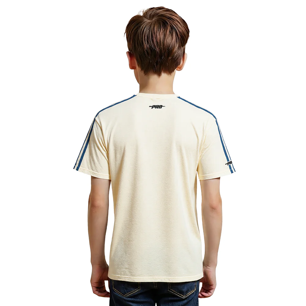 NFL NEW YORK GIANTS RETRO CLASSIC BIG BOY'S SS TAPING TEE (EGGSHELL/DODGER BLUE) - Image 2