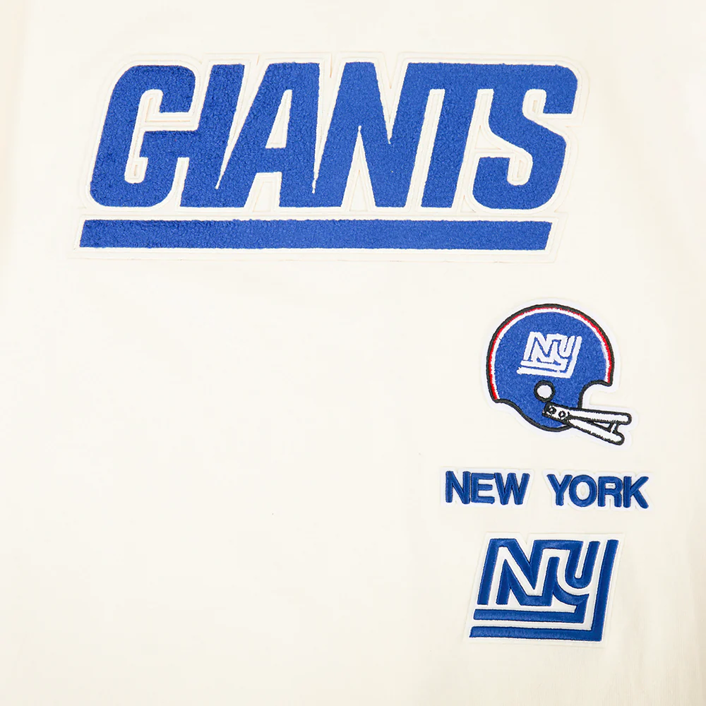 NFL NEW YORK GIANTS RETRO CLASSIC BIG BOY'S SS TAPING TEE (EGGSHELL/DODGER BLUE) - Image 5