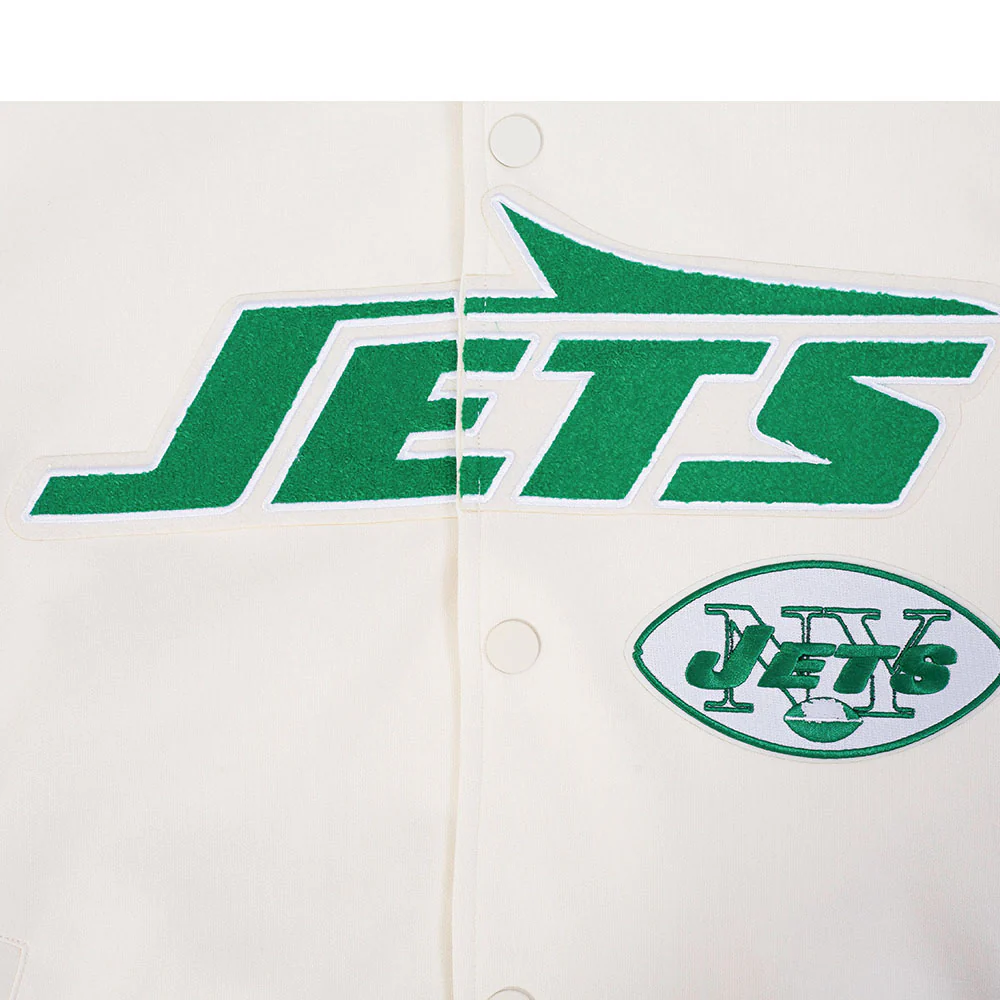 NFL NEW YORK JETS PRO GAME DAY MEN'S RETRO JACKET (EGGSHELL/TAUPE/EGGSHELL) - Image 9