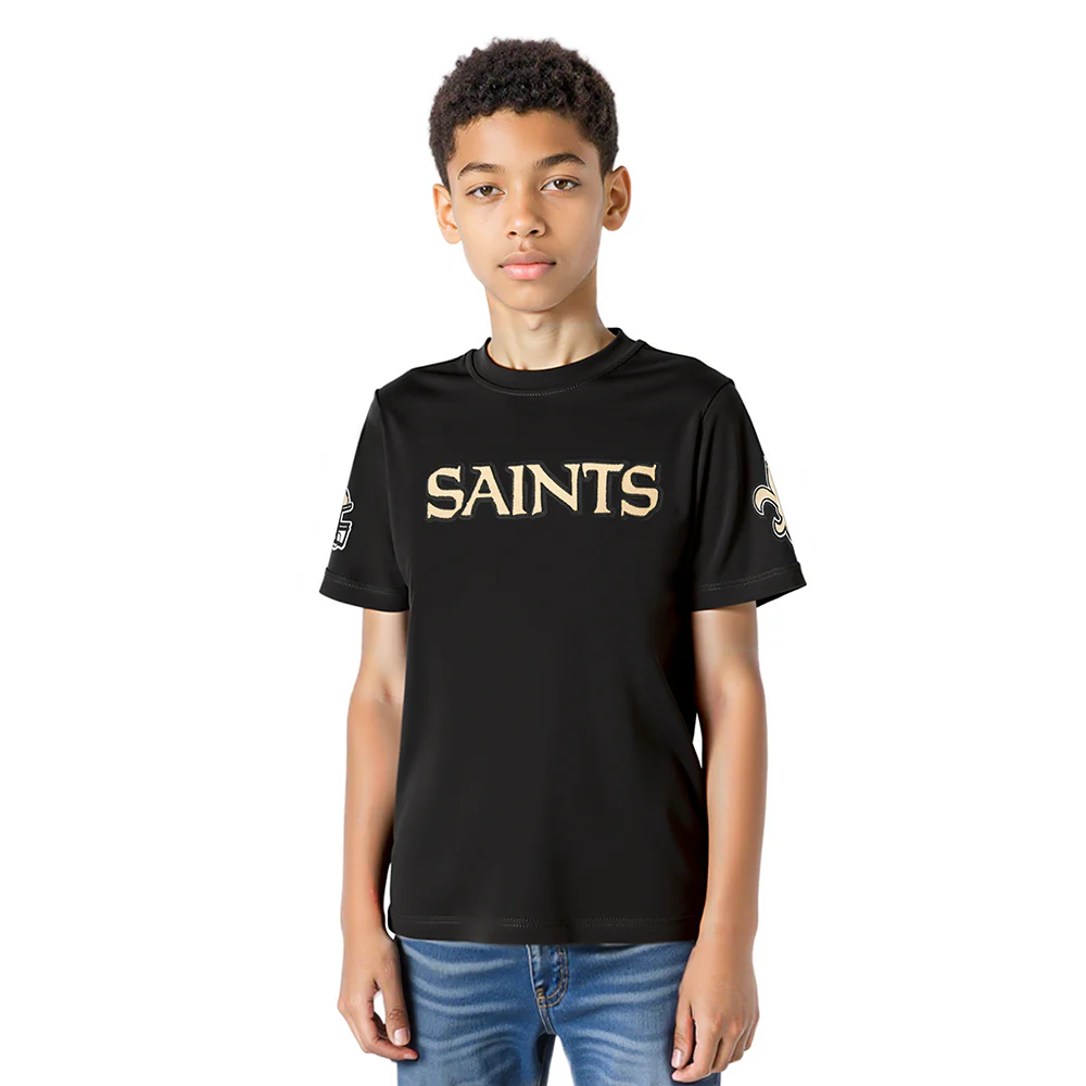 NFL NEW ORLEANS SAINTS CLASSIC BIG BOY'S SJ TEE (BLACK)