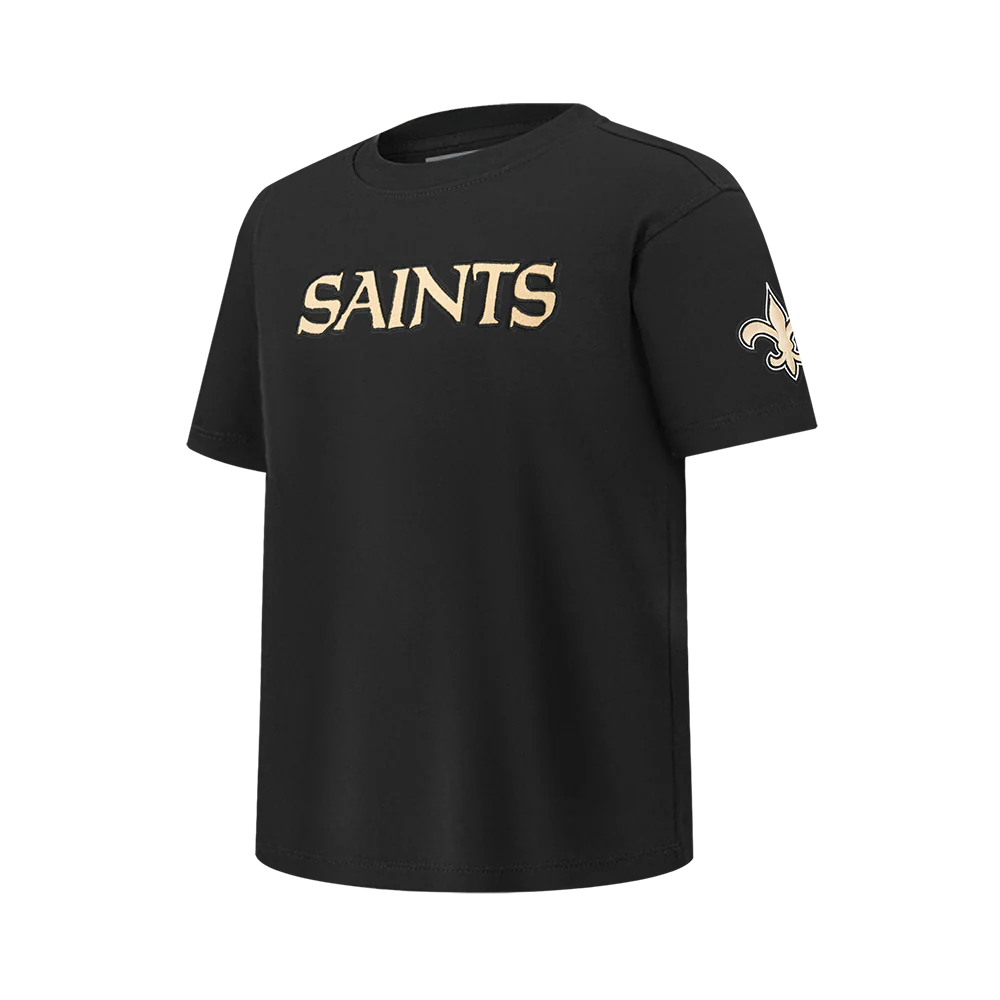 NFL NEW ORLEANS SAINTS CLASSIC BIG BOY'S SJ TEE (BLACK) - Image 3