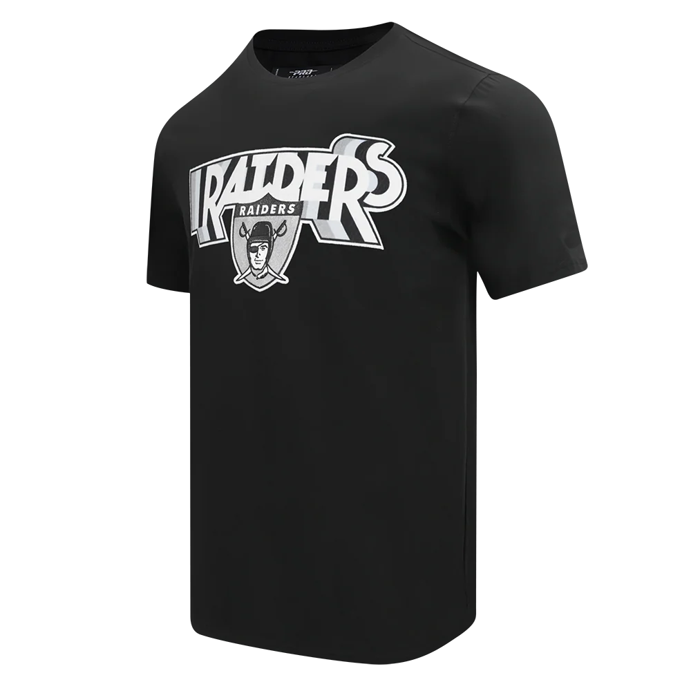NFL LAS VEGAS RAIDERS RETRO ELEVATION MEN'S SINGLE JERSEY TEE (BLACK) - Image 2