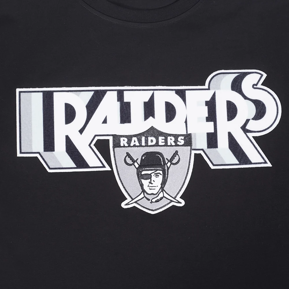 NFL LAS VEGAS RAIDERS RETRO ELEVATION MEN'S SINGLE JERSEY TEE (BLACK) - Image 6