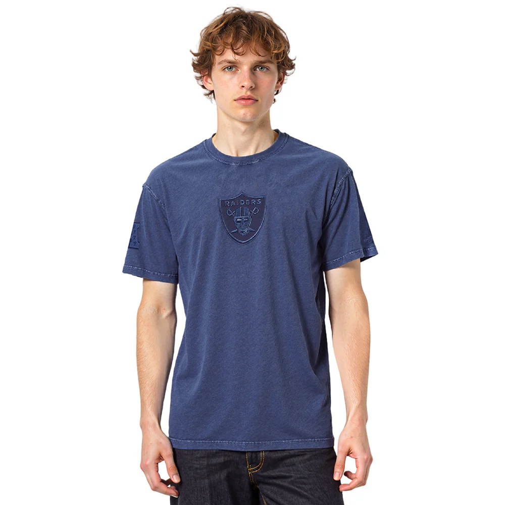 NFL LAS VEGAS RAIDERS WASHED CLASSIC MEN'S ENZYME WASH DROP SHOUL (WASHED MIDNIGHT NAVY) - Image 7