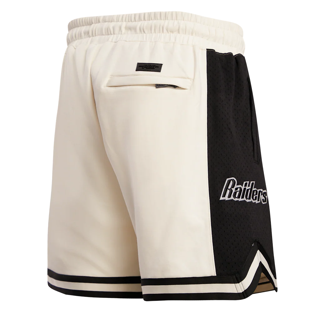 NFL LAS VEGAS RAIDERS RETRO CLASSIC MEN'S 2.0 SHORT (EGGSHELL/ BLACK) - Image 3
