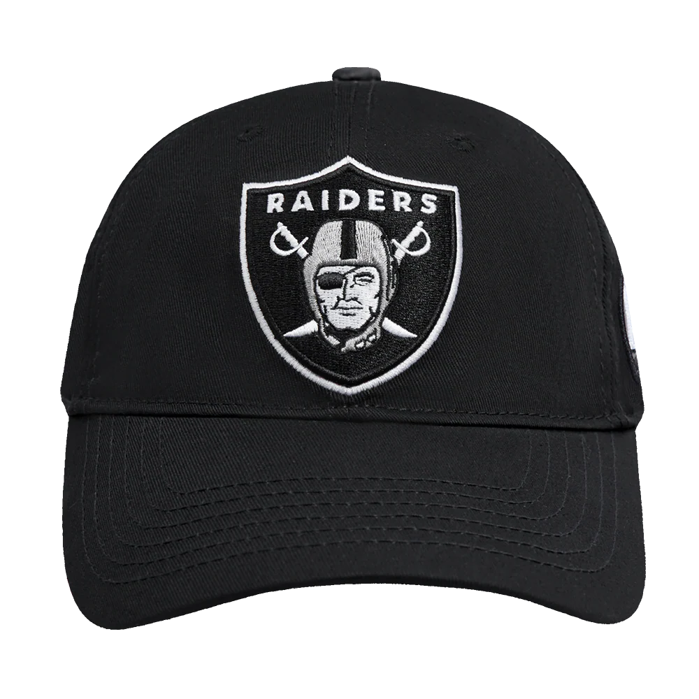 NFL LAS VEGAS RAIDERS FAST LANE LOGO DAD HAT (BLACK)
