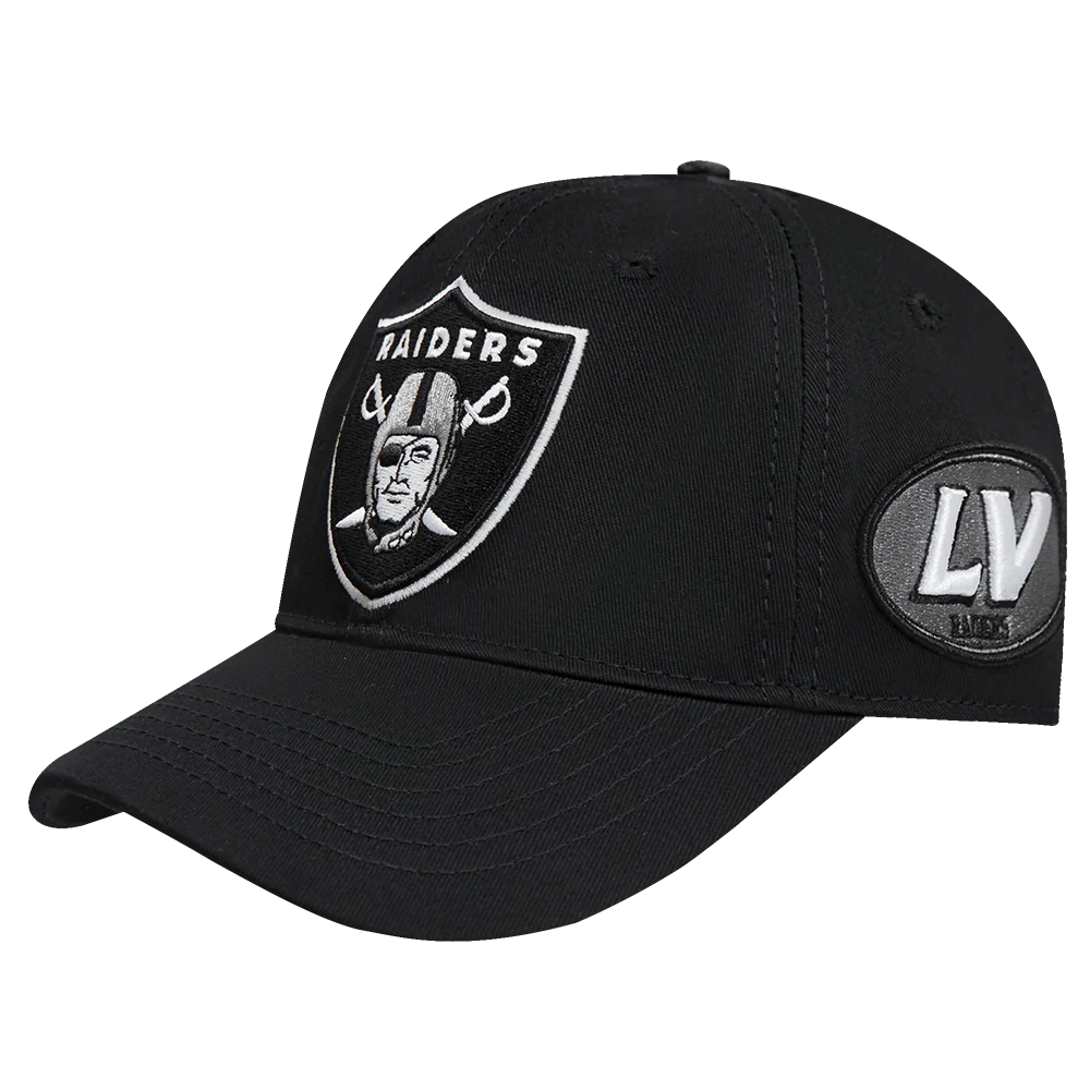 NFL LAS VEGAS RAIDERS FAST LANE LOGO DAD HAT (BLACK) - Image 3
