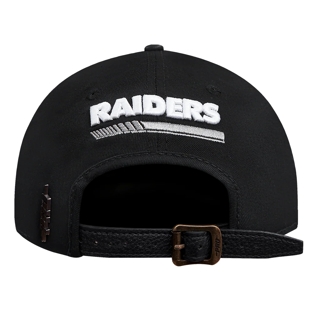 NFL LAS VEGAS RAIDERS FAST LANE LOGO DAD HAT (BLACK) - Image 5