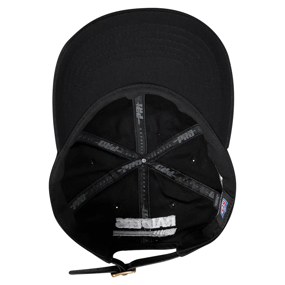 NFL LAS VEGAS RAIDERS FAST LANE LOGO DAD HAT (BLACK) - Image 6
