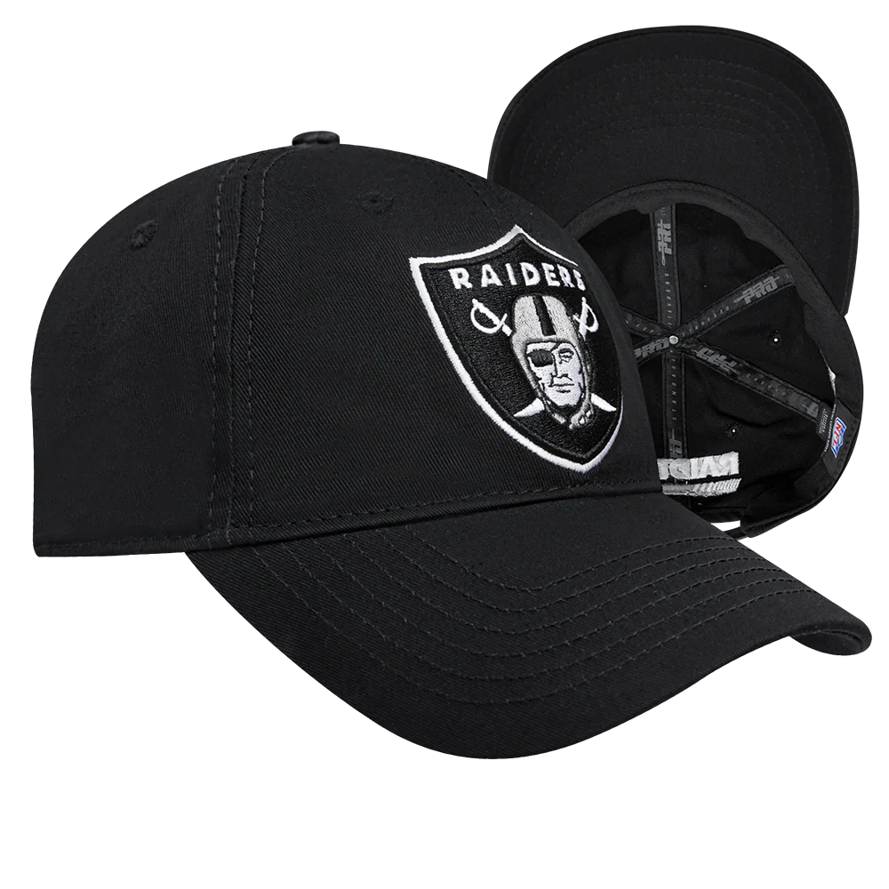 NFL LAS VEGAS RAIDERS FAST LANE LOGO DAD HAT (BLACK) - Image 7