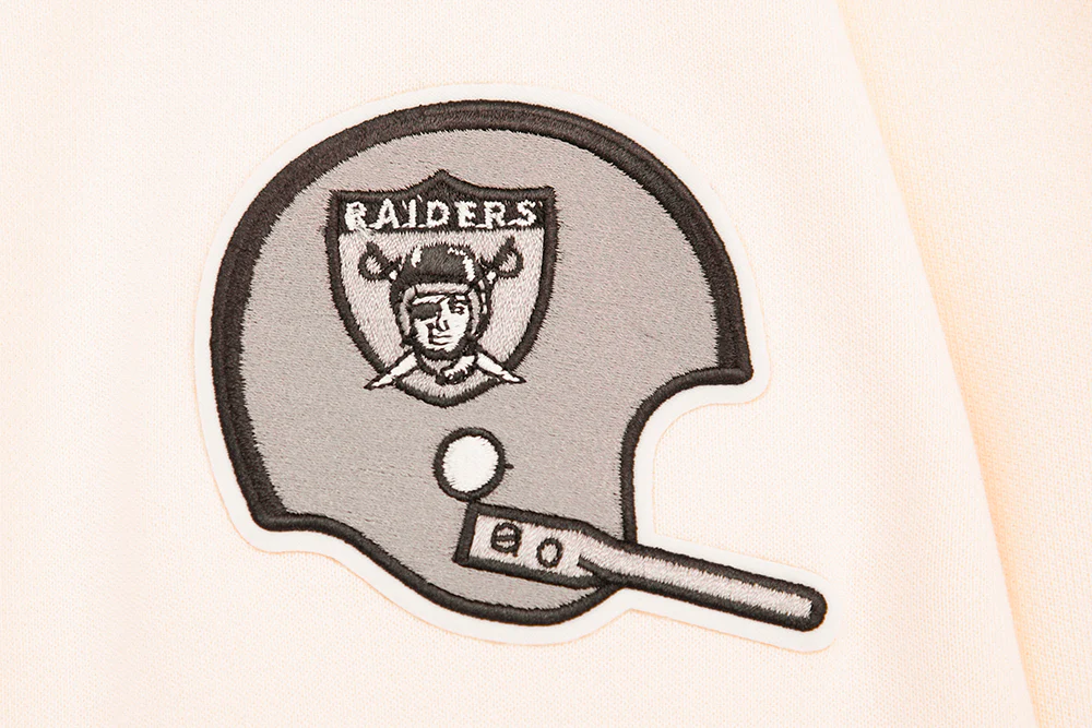 NFL OAKLAND RAIDERS RETRO CLASSIC WOMEN'S CREWNECK (EGGSHELL/ BLACK) - Image 6