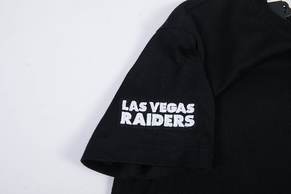 NFL LAS VEGAS RAIDERS CLASSIC LITTLE GIRL'S SS BOXY TEE (BLACK) - Image 11