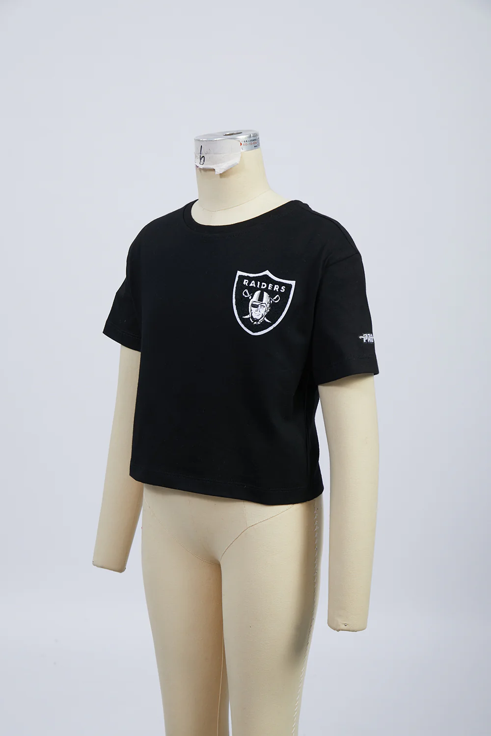 NFL LAS VEGAS RAIDERS CLASSIC LITTLE GIRL'S SS BOXY TEE (BLACK) - Image 4