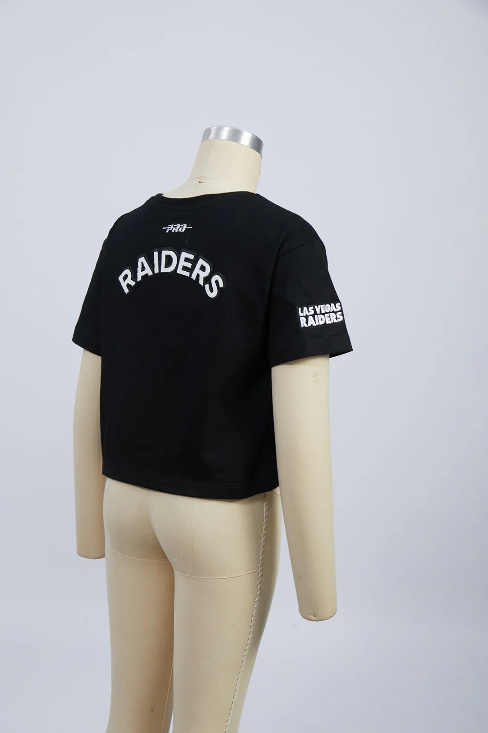 NFL LAS VEGAS RAIDERS CLASSIC LITTLE GIRL'S SS BOXY TEE (BLACK) - Image 6