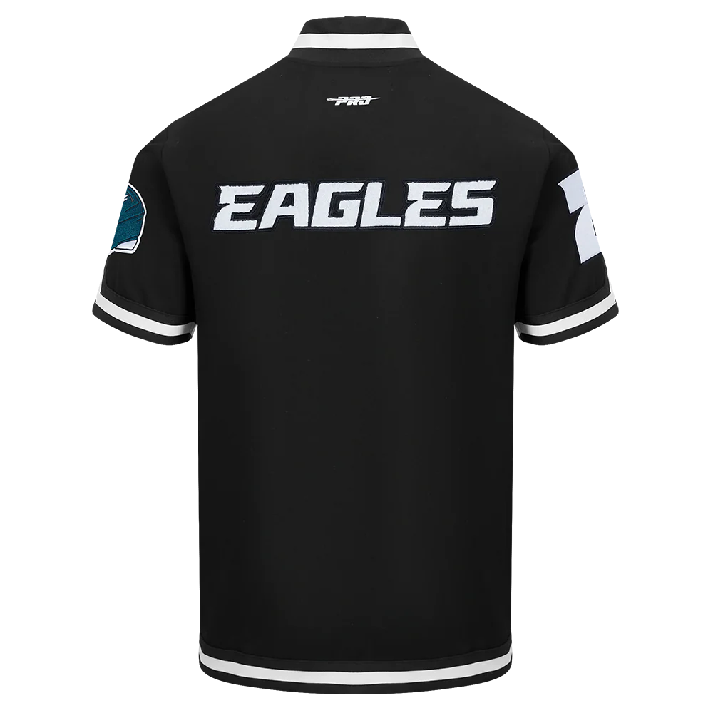 NFL PHILADELPHIA EAGLES JALEN HURTS #1 CLASSIC MEN'S WARM UP JACKET (BLACK) - Image 3