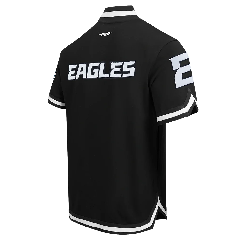 NFL PHILADELPHIA EAGLES JALEN HURTS #1 CLASSIC MEN'S WARM UP JACKET (BLACK) - Image 4