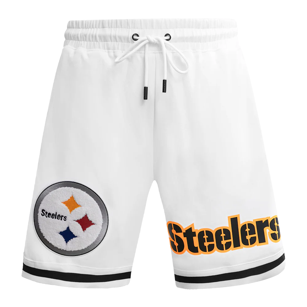 NFL PITTSBURGH STEELERS CLASSIC CHENILLE MEN'S DK SHORT (WHITE) - Image 2