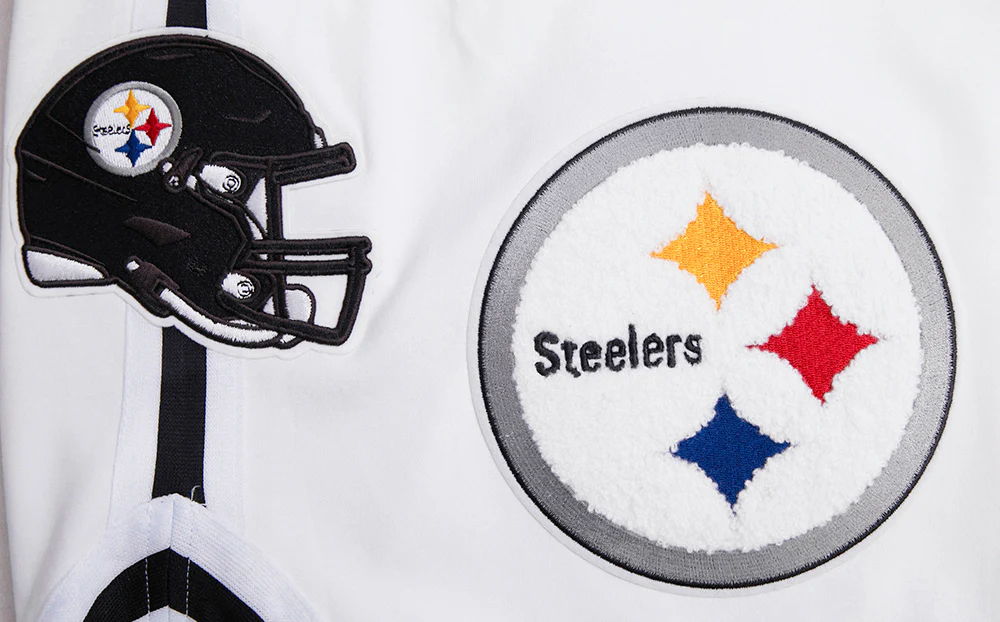 NFL PITTSBURGH STEELERS CLASSIC CHENILLE MEN'S DK SHORT (WHITE) - Image 7