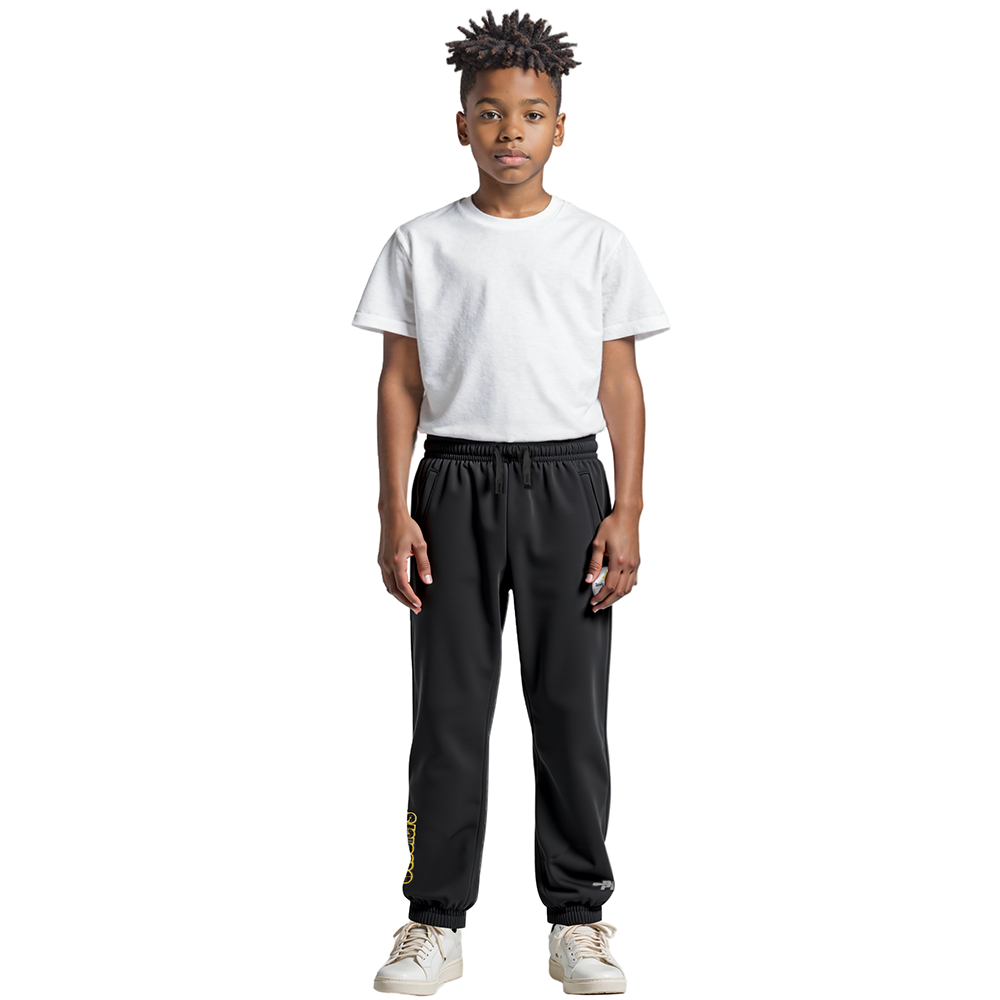 NFL PITTSBURGH STEELERS CLASSIC BIG BOYS FLEECE SWEATPANT (BLACK) - Image 3
