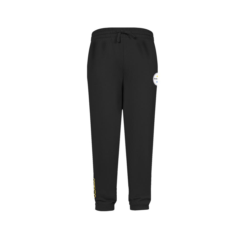 NFL PITTSBURGH STEELERS CLASSIC BIG BOYS FLEECE SWEATPANT (BLACK) - Image 5