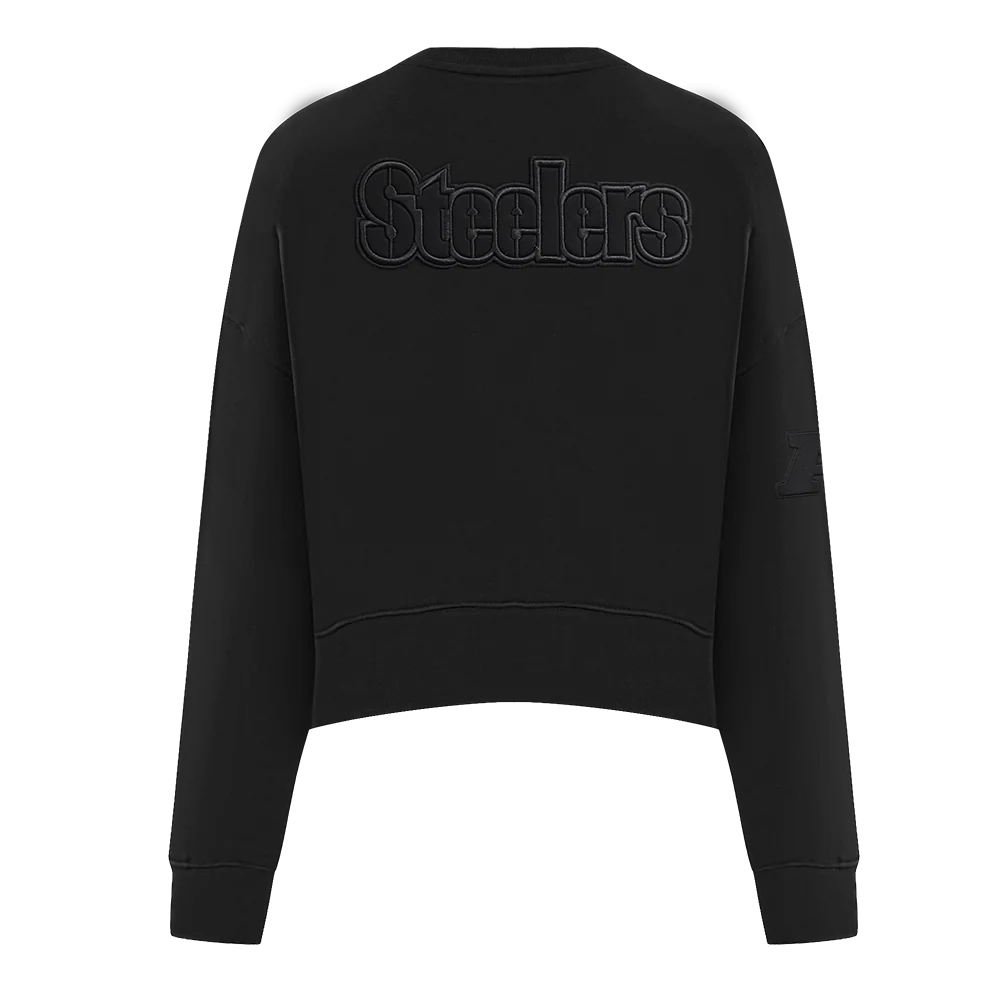 NFL PITTSBURGH STEELERS NEUTRAL WOMEN'S CREWNECK (BLACK) - Image 3