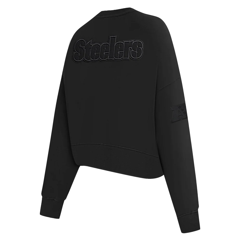 NFL PITTSBURGH STEELERS NEUTRAL WOMEN'S CREWNECK (BLACK) - Image 4