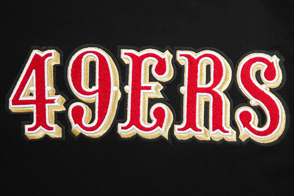NFL SAN FRANCISCO 49ERS CLASSIC CHENILLE TEE (BLACK) - Image 5