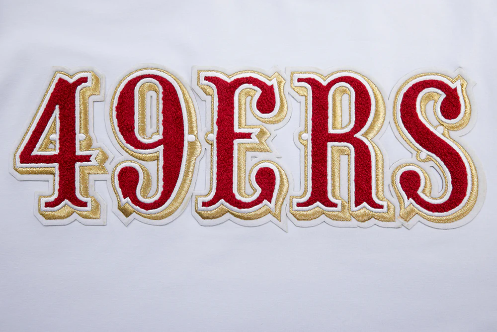 NFL SAN FRANCISCO 49ERS CLASSIC CHENILLE TEE (WHITE) - Image 5
