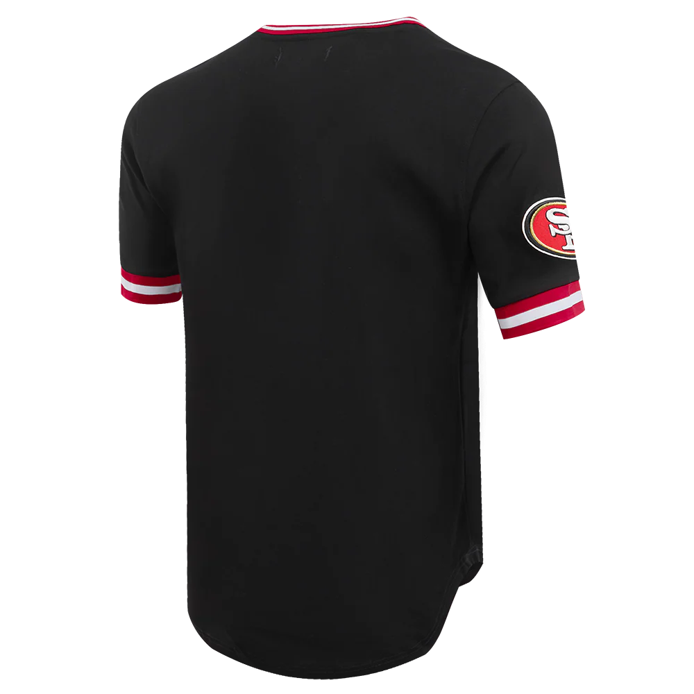 NFL SAN FRANCISCO 49ERS CLASSIC CHENILLE DOUBLE KNIT TEE (BLACK) - Image 3