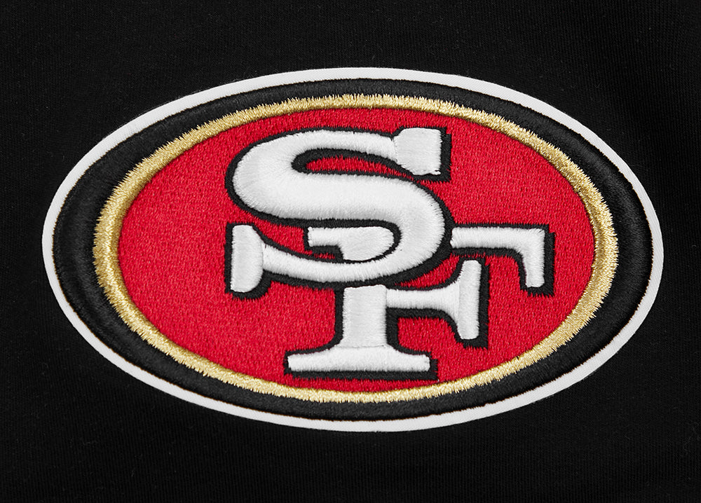 NFL SAN FRANCISCO 49ERS CLASSIC CHENILLE DOUBLE KNIT TEE (BLACK) - Image 7
