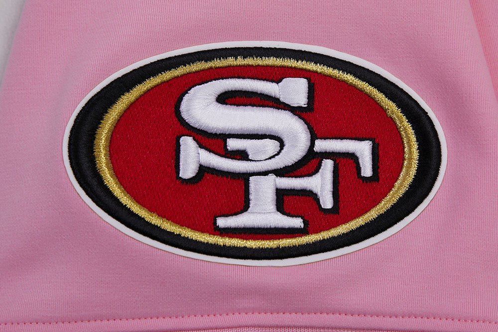 NFL SAN FRANCISCO 49ERS CLASSIC CHENILLE DOUBLE KNIT TEE (PINK) - Image 7
