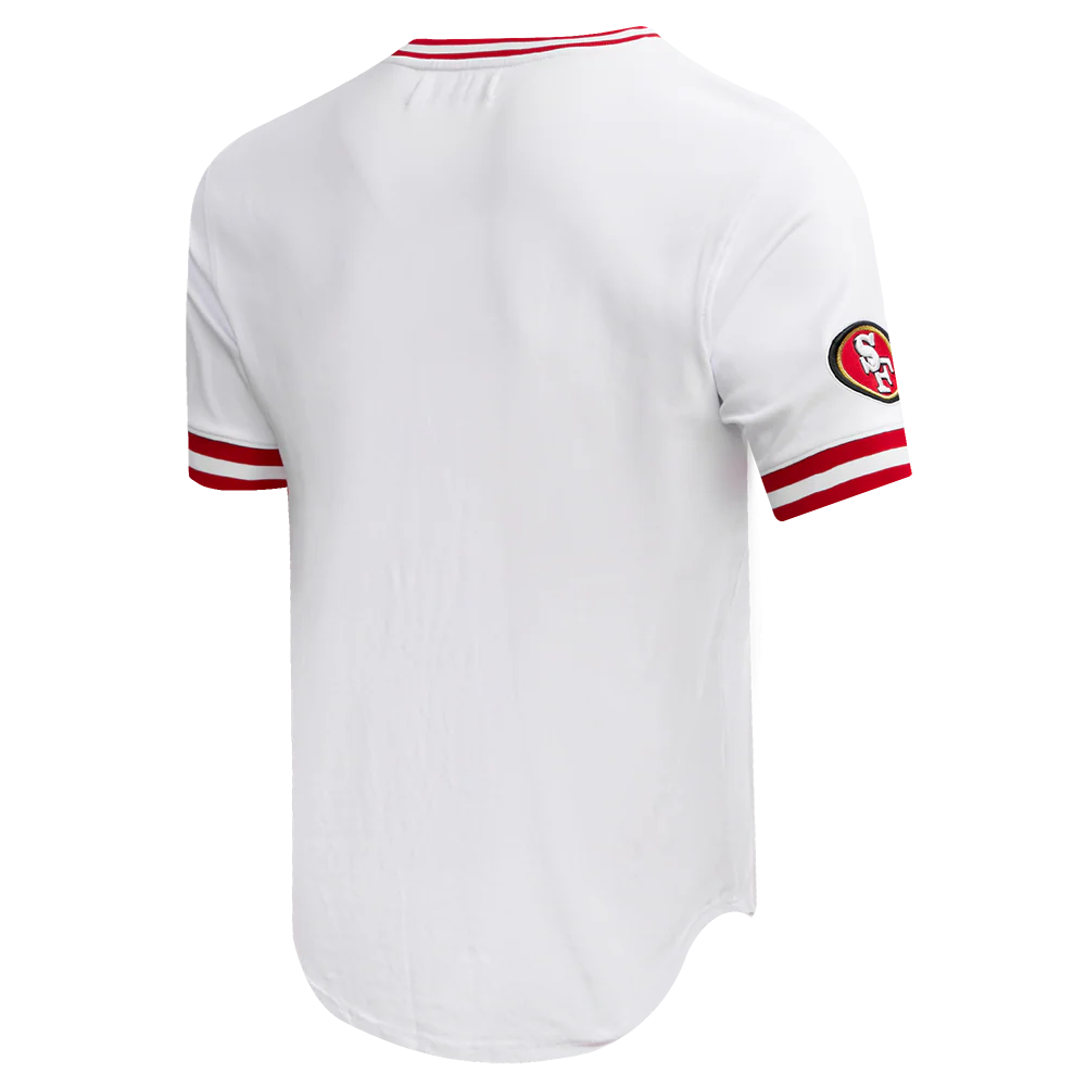 NFL SAN FRANCISCO 49ERS CLASSIC CHENILLE DOUBLE KNIT TEE (WHITE) - Image 3