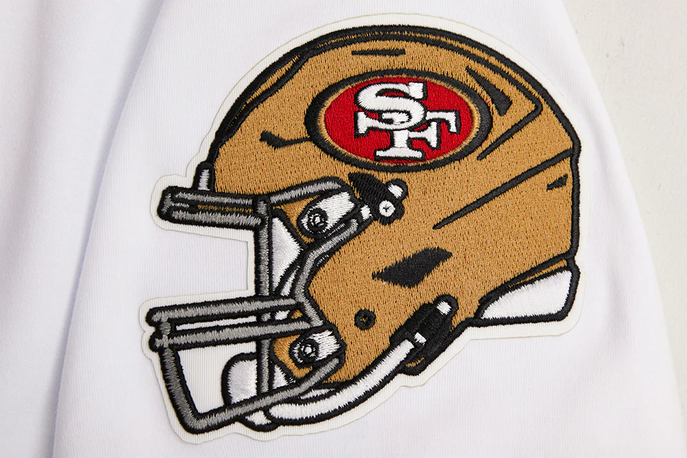 NFL SAN FRANCISCO 49ERS CLASSIC CHENILLE DOUBLE KNIT TEE (WHITE) - Image 7