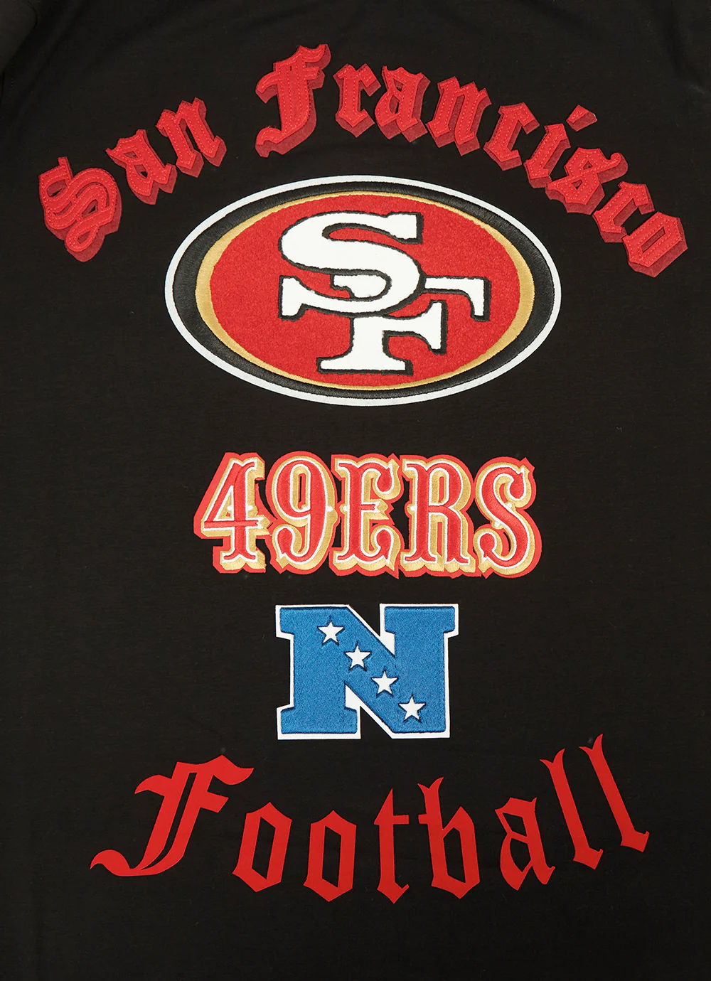 NFL SAN FRANCISCO 49ERS OLD ENGLISH MEN'S TEE (BLACK) - Image 5