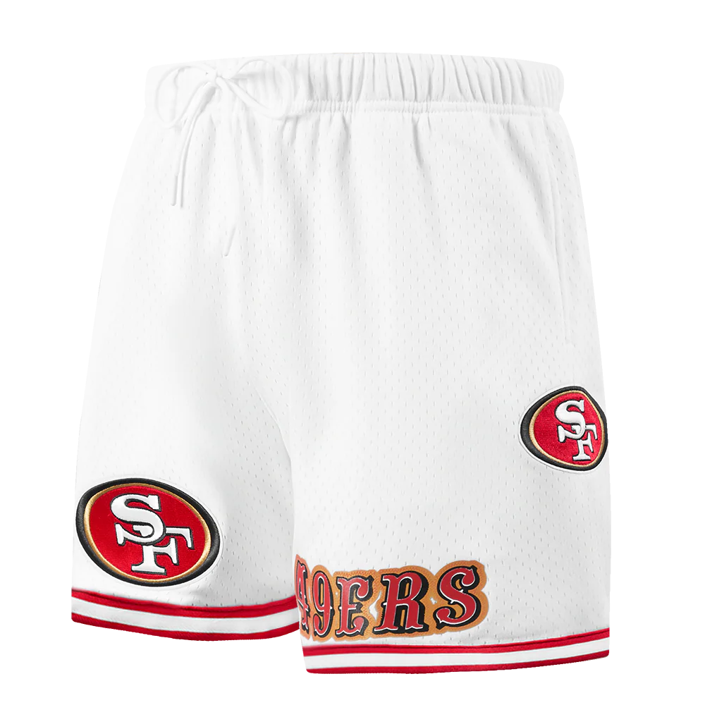 NFL SAN FRANCISCO 49ERS CLASSIC MESH MEN'S SHORT (WHITE/RED)