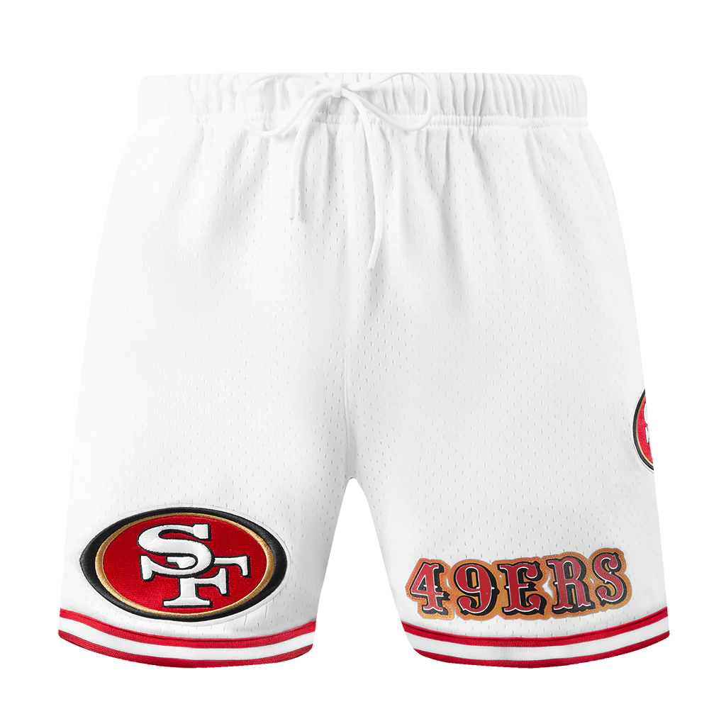NFL SAN FRANCISCO 49ERS CLASSIC MESH MEN'S SHORT (WHITE/RED) - Image 2