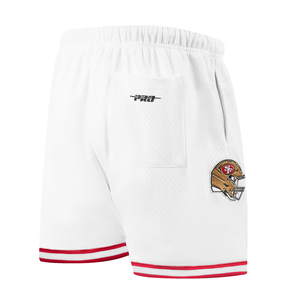 NFL SAN FRANCISCO 49ERS CLASSIC MESH MEN'S SHORT (WHITE/RED) - Image 4