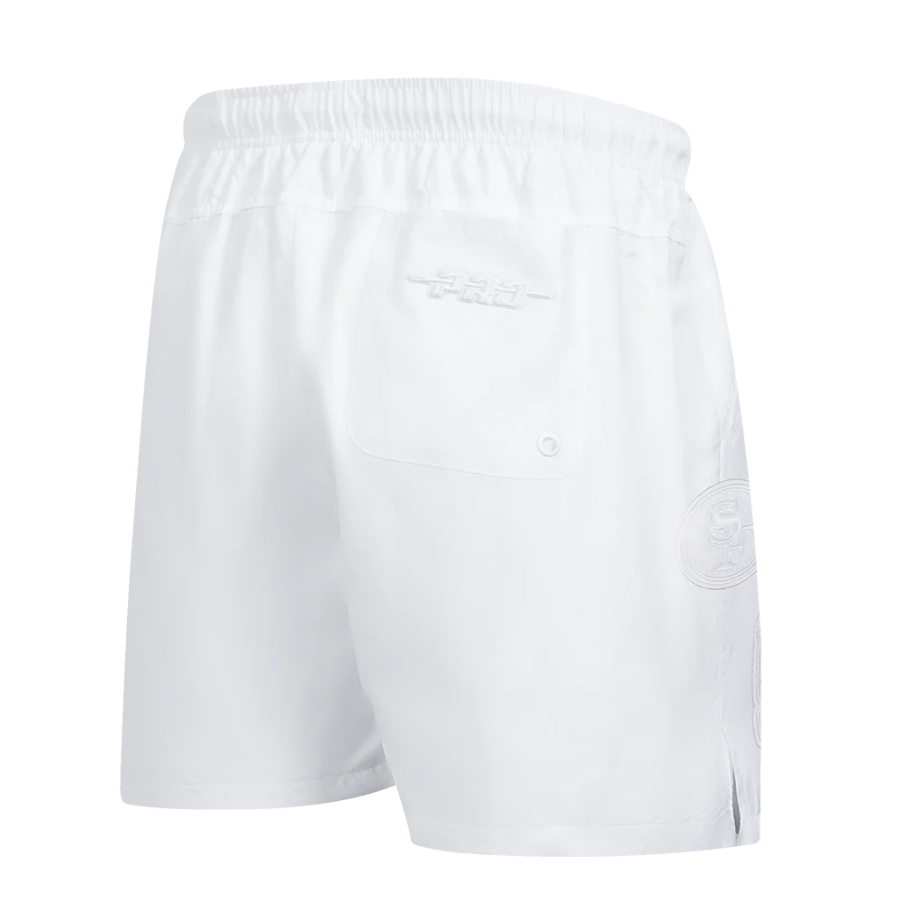 NFL SAN FRANCISCO 49ERS WHITE OUT MEN'S WOVEN SHORT (WHITE) - Image 3