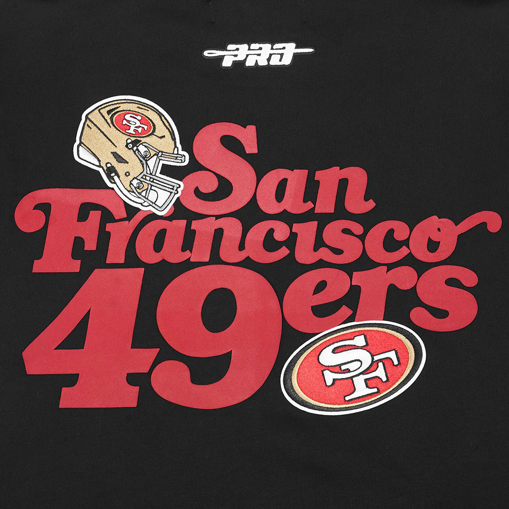 NFL SAN FRANCISCO 49ERS SOUVENIR MEN'S FLEECE PULLOVER HOODIE (BLACK) - Image 11