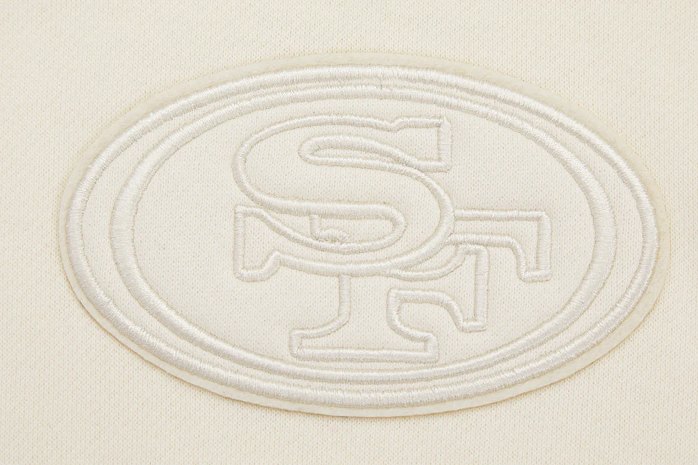 NFL SAN FRANCISCO 49ERS NEUTRAL DROP SHOULDER FLEECE PULLOVER HOODIE (EGGSHELL) - Image 6