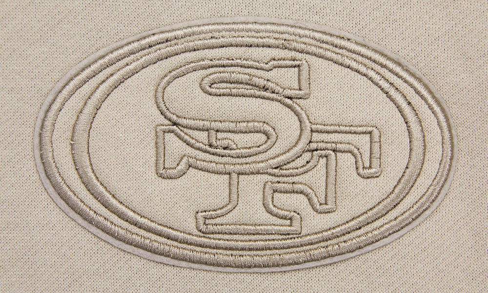 NFL SAN FRANCISCO 49ERS NEUTRAL DROP SHOULDER FLEECE PULLOVER HOODIE (TAUPE) - Image 6