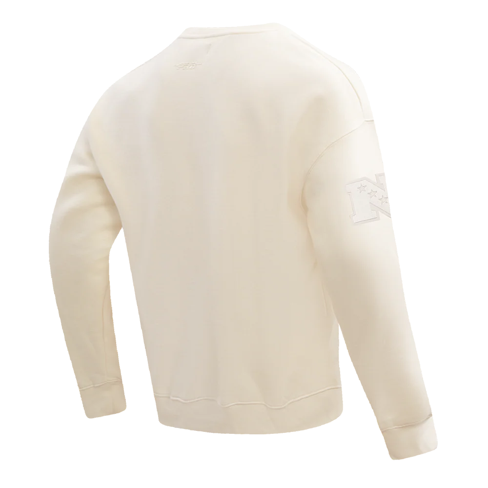 NFL SAN FRANCISCO 49ERS NEUTRAL DROP SHOULDER FLEECE CREWNECK (EGGSHELL) - Image 3