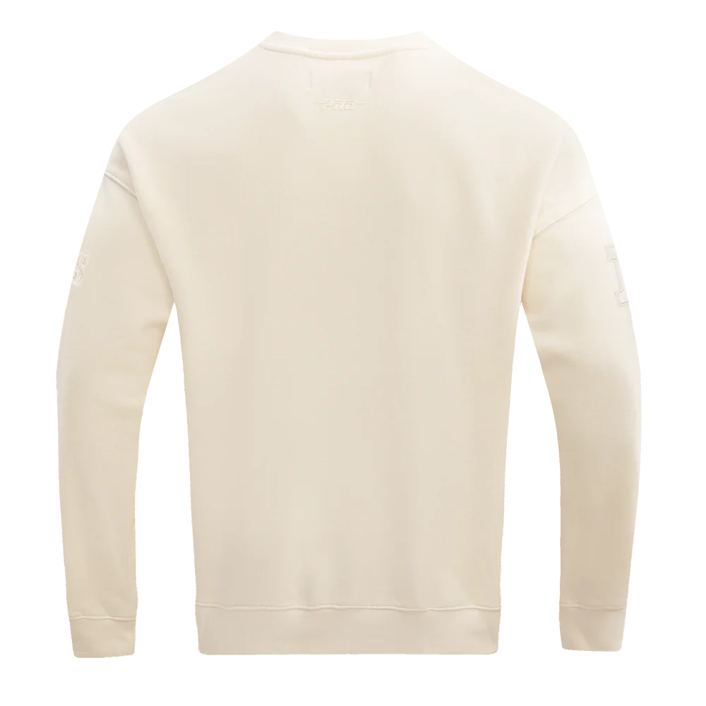 NFL SAN FRANCISCO 49ERS NEUTRAL DROP SHOULDER FLEECE CREWNECK (EGGSHELL) - Image 4