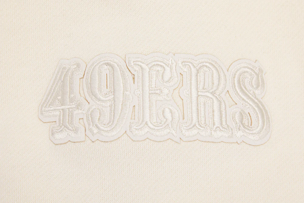 NFL SAN FRANCISCO 49ERS NEUTRAL DROP SHOULDER FLEECE CREWNECK (EGGSHELL) - Image 6