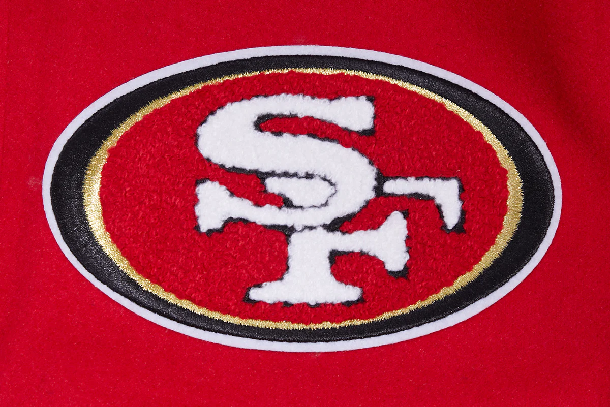 NFL SAN FRANCISCO 49ERS CLASSIC WOOL VARSITY JACKET (RED/WHITE) - Image 14