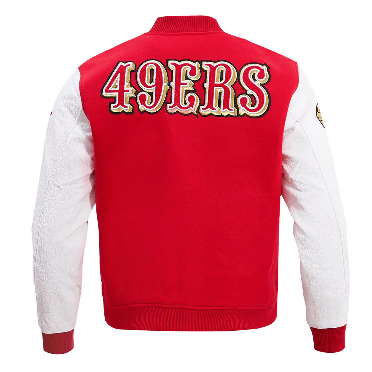 NFL SAN FRANCISCO 49ERS CLASSIC WOOL VARSITY JACKET (RED/WHITE) - Image 4