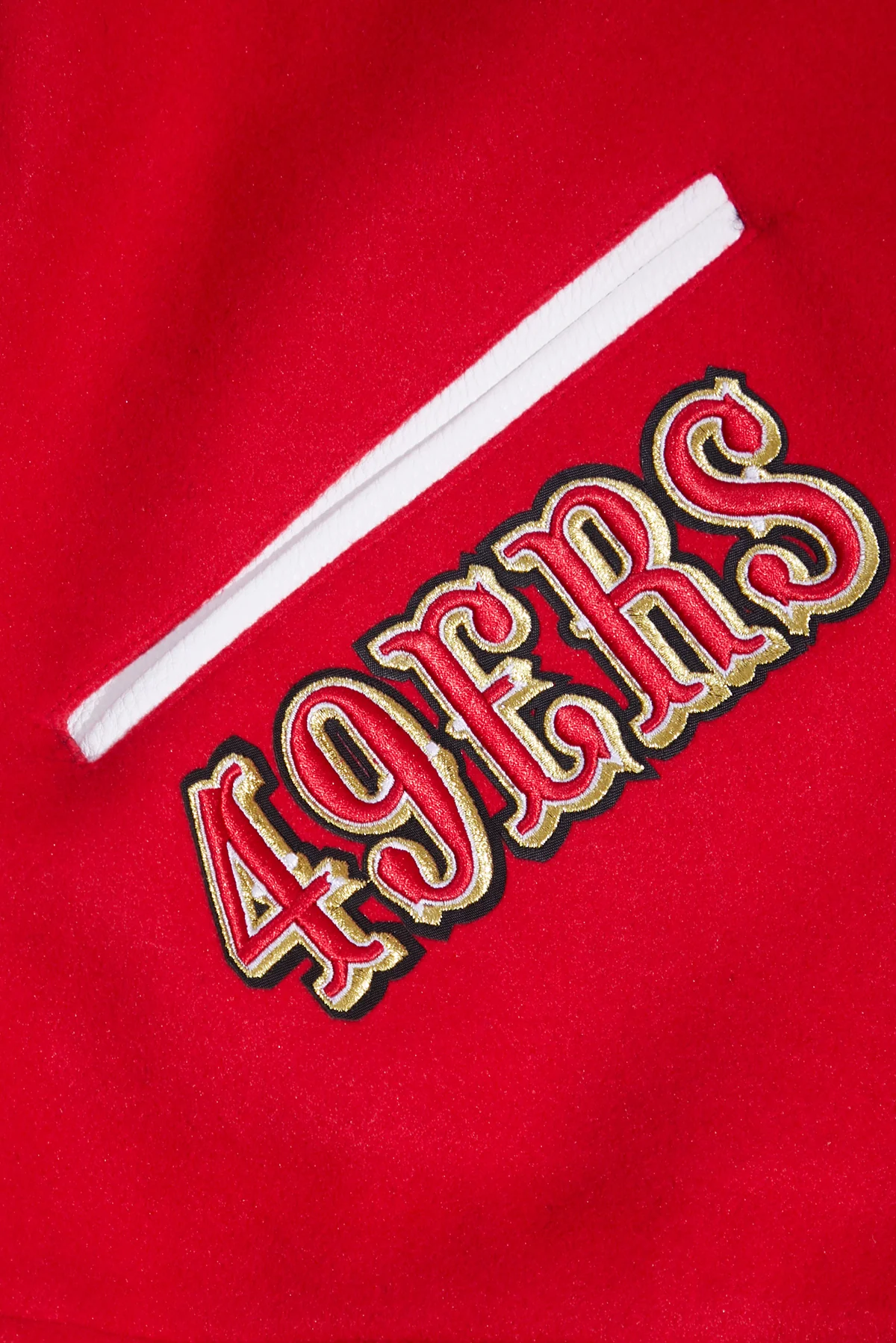 NFL SAN FRANCISCO 49ERS CLASSIC WOOL VARSITY JACKET (RED/WHITE) - Image 6