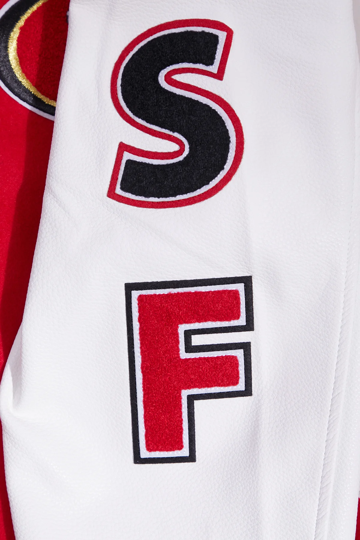 NFL SAN FRANCISCO 49ERS CLASSIC WOOL VARSITY JACKET (RED/WHITE) - Image 8