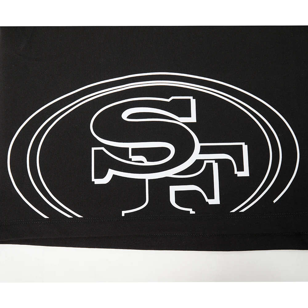 NFL SAN FRANCISCO 49ERS SHEER INFLUENCE WOMEN'S SHEER BOXY TEE (BLACK) - Image 5